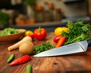 fresh Mexican ingredients, inviting, arranged neatly on a rustic wooden table, photorealistic, bustling kitchen with utensils in the background, highly detailed, slight motion blur of a cutting knife, macro shot, rich natural colors, soft diffused lighting, shot with a 100mm macro lens.